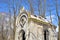 Old stone crypt in the cemetery.