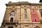 Old stone facade of the National Theater Sao Joao in Oporto