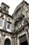 Old stone facade of Saint Francis church in Porto