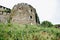 old stone fortification bastion hill in italy