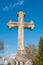 Old stone Grave Cross on ancient Cemetery in Bordeaux, France