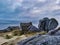 Old stone house on the finistÃ¨re coast, bretagne region.