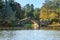 Old stone hump-back bridge in Gatchina. Russia