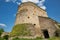 Old stone medieval Stephen Bathory Gate in Kamianets-Podilskyi fortress, Ukraine