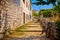 Old stone mediterranean village walkway on Prvic island