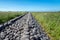 Old stone mole, Ainazi, Latvia on the border with Estonia