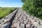 Old stone mole, Ainazi, Latvia on the border with Estonia