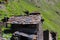 Old stone and rock architecture in Tusheti, Georgia. Old famous village and travel destination