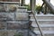 Old stone staircase in a granite house