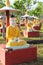 Old stone statues of Buddha, Bodhi Tataung, Monywa, Myanmar