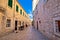Old stone street of Trogir view