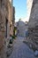 Old stone streets in the town of Les Baux de Provence in France