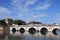 Old stone Tiberius bridge Rimini