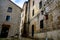 Old stone town in Kotor. Narrow streets among houses