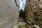 Old stone town in Kotor. Narrow streets among houses