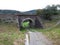 Old stone underpass under the railway track