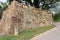 Old Stone Wall at Hiroshima Castle, Japan