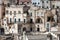 Old stones house buildings and ancient Italian village in Matera in Italy