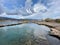 Old stouns bridge over canal , Elounda peninsula