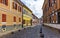Old street of baroque town of Varazdin, Croatia