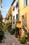 Old street of Collioure city in the France