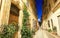 The old street in the historic quarter Panier of Marseille in South France at night