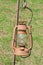 Old street lamp isolated hanging on rust steel