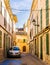 Old street with mediterranean houses in Felanitx on Mallorca, Spain