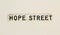 Old street name - hope street