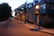 Old street in Quebec city. Travel and destination in Old Quebec and Canada. Urban night scene.