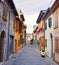 Old street in Rimini, Italy