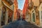 Old street in Taormina, Sicily, Italy