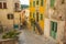 The old streets of the ancient town of Labin, Croatia.