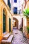 Old streets of Otranto town in Piglia, Italy