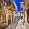 Old streets of traditional greek villages - Naxos island.