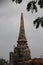 Old Stupa With Gray Sky