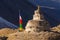 Old stupa on hill at Dingboche village, Everest region, Nepal
