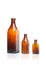 Old style bottles in row