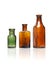 Old style bottles in row