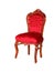 Old-style chair red velvet