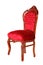 Old-style chair red velvet