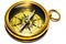 Old style gold compass