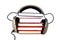 Old style headphones and books