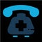 Old style retro Telephone, Emergency call icon, colorful illustration