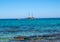 Old Style Sail Boat near Malia on crete, Geece.