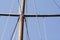 Old style ship`s mast