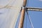 Old style ship`s mast detail