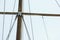 Old style ship`s mast detail