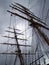 Old Style Vintage Three Masts Clipper Ship