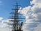 Old Style Vintage Three Masts Clipper Ship